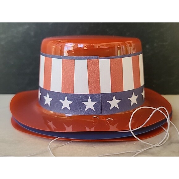 Stars And Stripes Party Plastic Hats - Picture 4 of 10